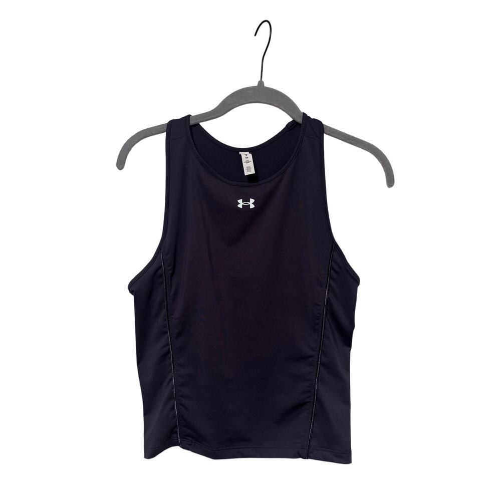 Under Armour Women’s HeatGear Fitted Tank Top Small Purple Sleeveless Athletic - Picture 2 of 7